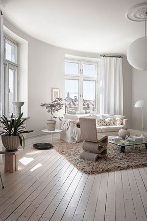  Мягкая цветовая гамма в дизайне светлой скандинавской квартиры (72 кв. м)  